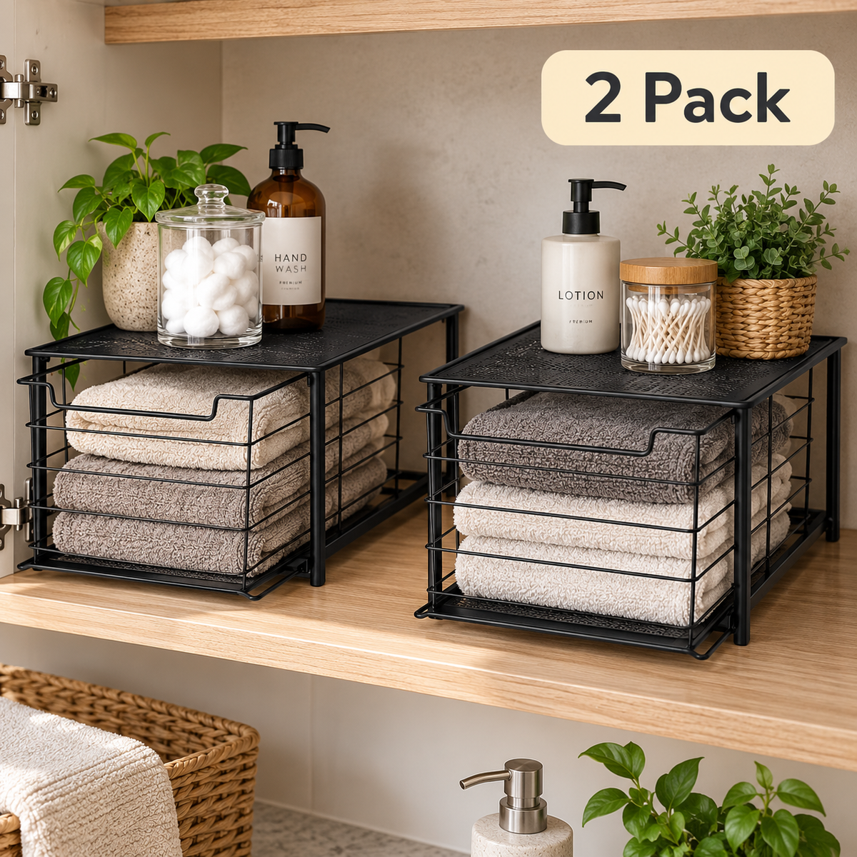 Stackable Pull-Out Drawer Organizer