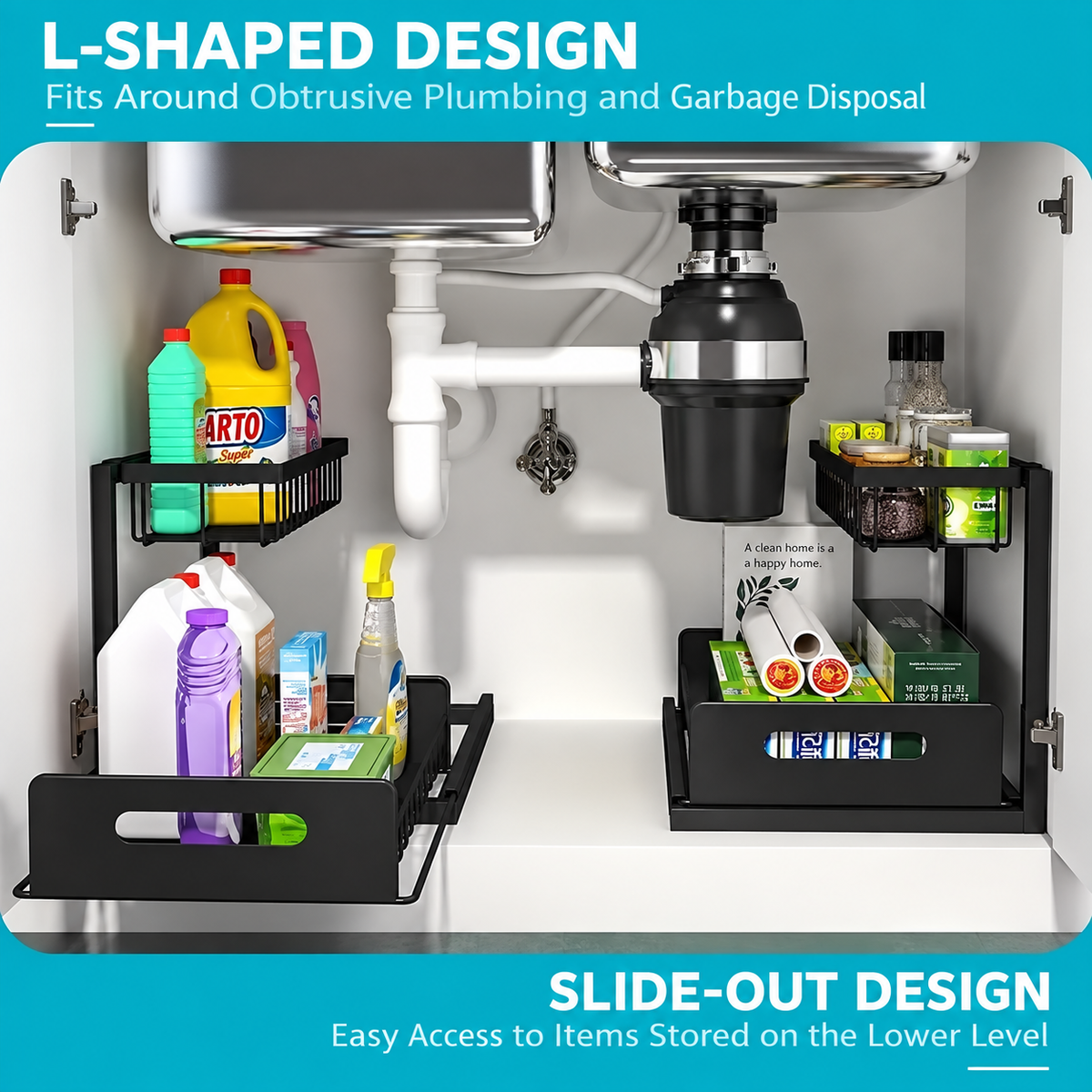2-Tier Pull-Out Under Sink Organizer