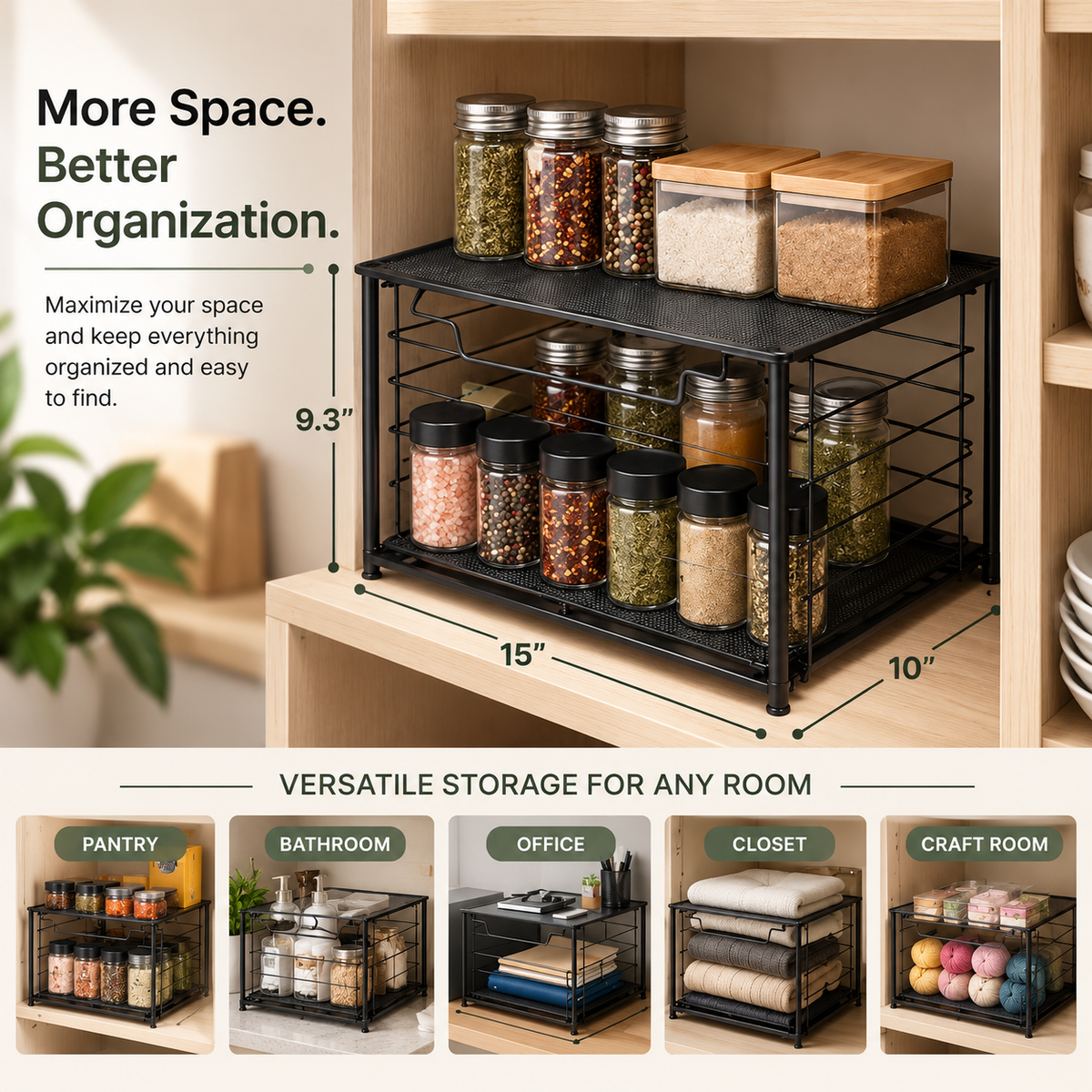 Stackable Pull-Out Drawer Organizer