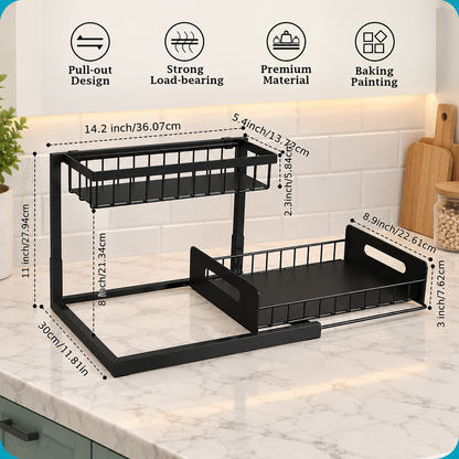 2-Tier Pull-Out Under Sink Organizer