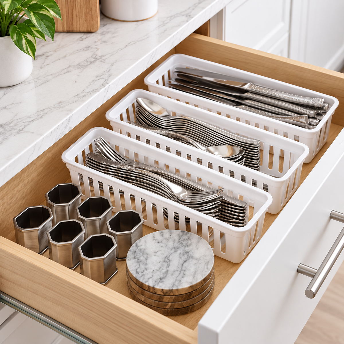 Narrow Drawer Organizer Baskets