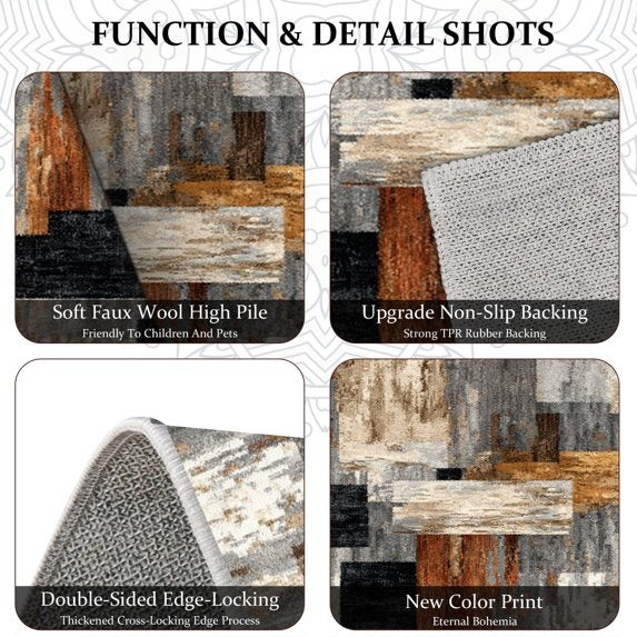 Abstract Kitchen Rug Set