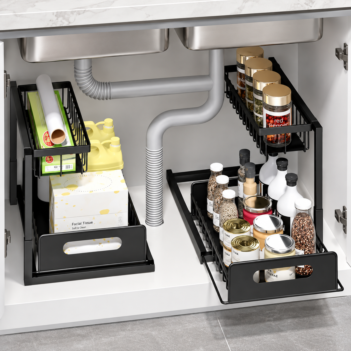 2-Tier Pull-Out Under Sink Organizer