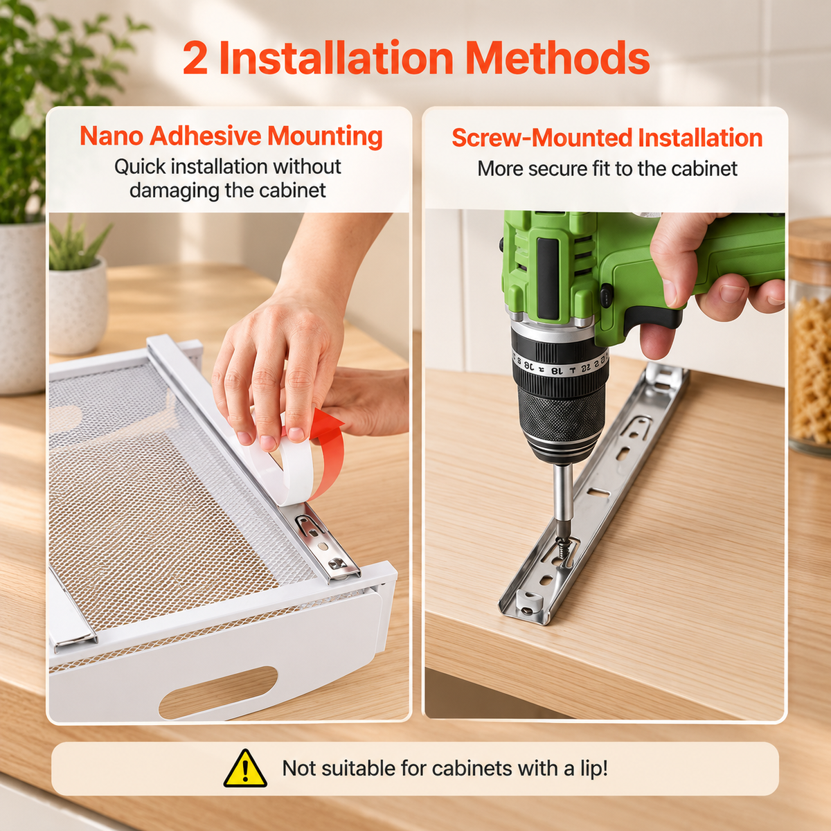 2-Tier Adjustable Under Sink Organizer 2-Pack