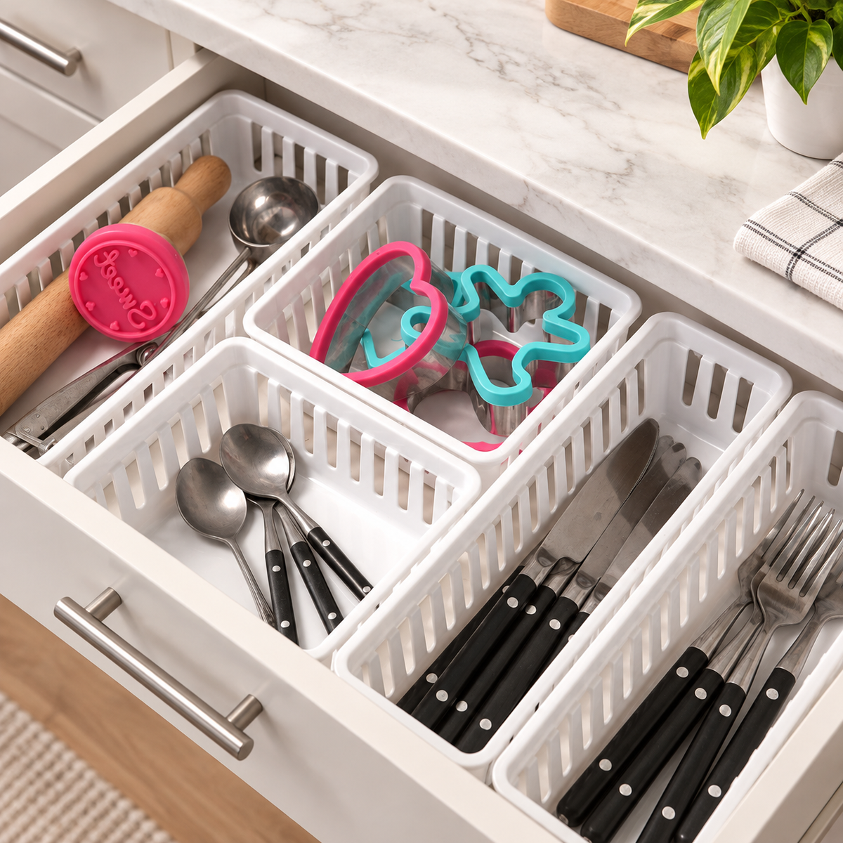 Narrow Drawer Organizer Baskets