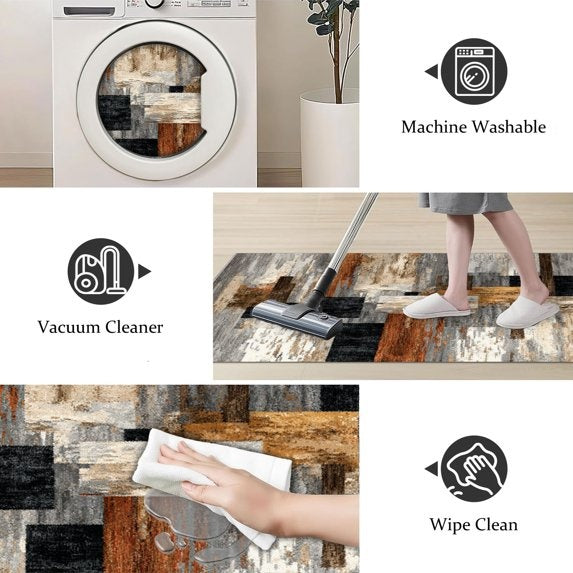 Abstract Kitchen Rug Set