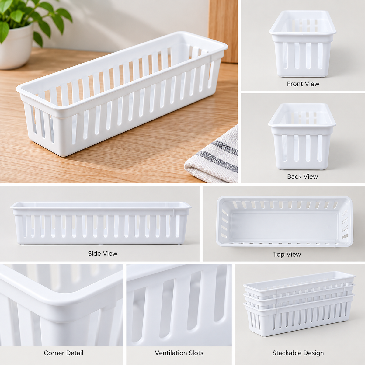 Narrow Drawer Organizer Baskets