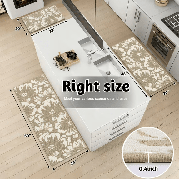 Classic Kitchen Rug Set