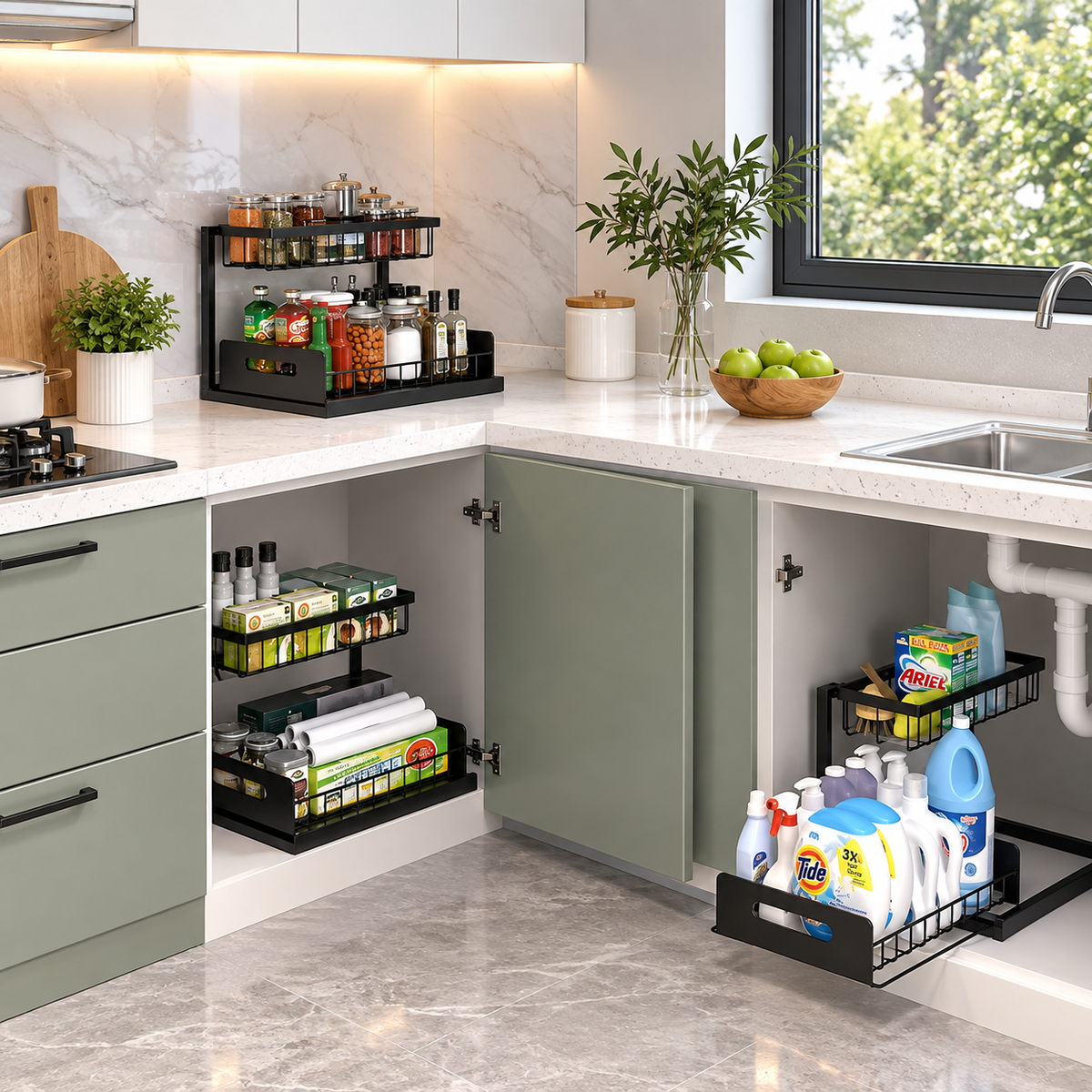 2-Tier Pull-Out Under Sink Organizer