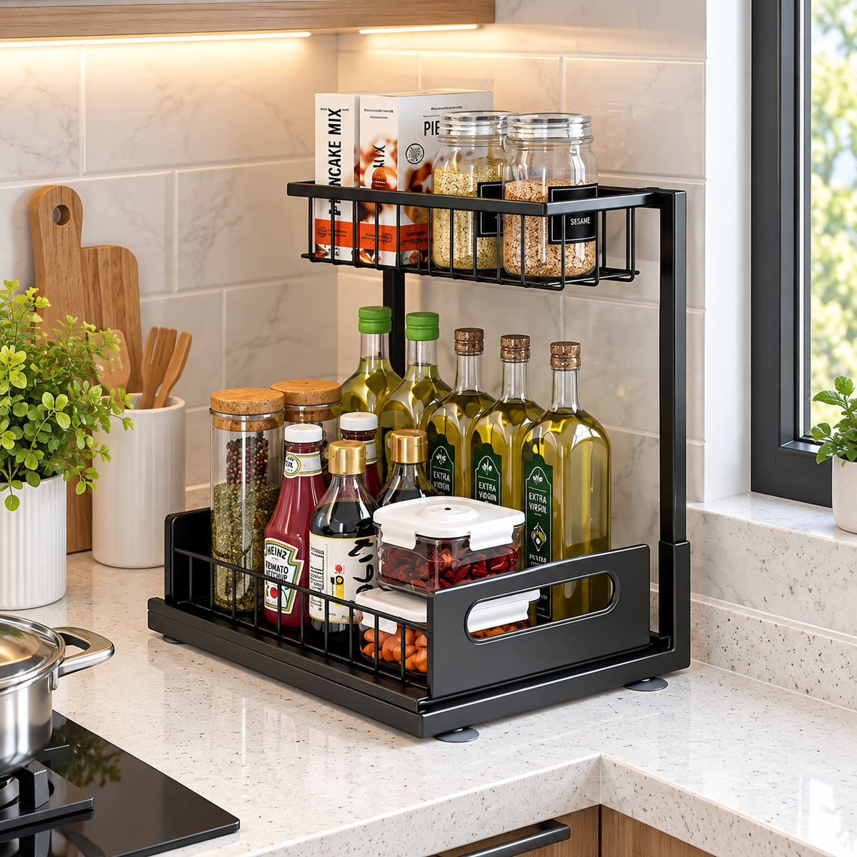 2-Tier Pull-Out Under Sink Organizer