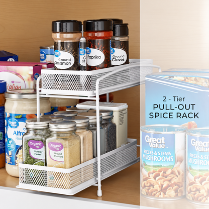 2-Tier Pull-Out Spice Organizer