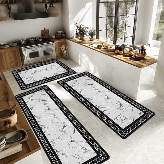 Marble Kitchen Rug Set