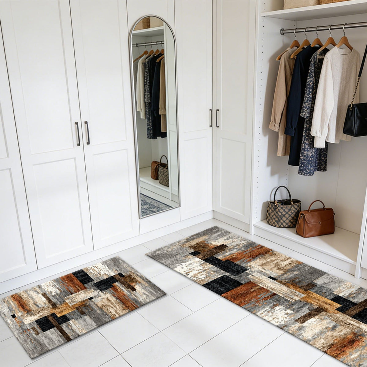 Abstract Kitchen Rug Set